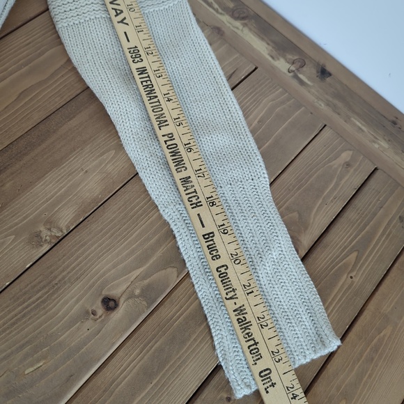 Off-White Faux Fur Knit Sweater Jacket SZ M - Picture 11 of 12